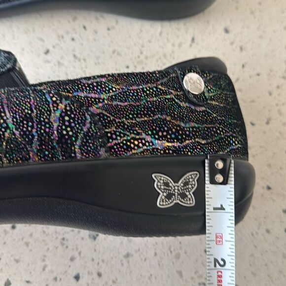 Alegria Women’s Sparkly Black Multi Colored Shoes Slip On Size EU40 / US 9.5-10 - Picture 7 of 12